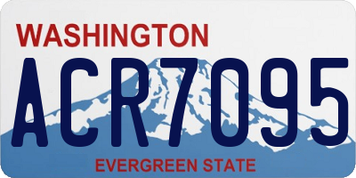 WA license plate ACR7095
