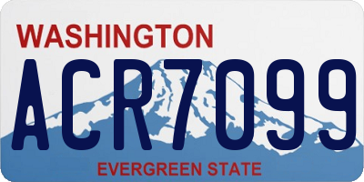 WA license plate ACR7099
