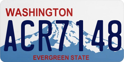 WA license plate ACR7148