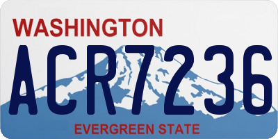 WA license plate ACR7236
