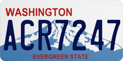 WA license plate ACR7247