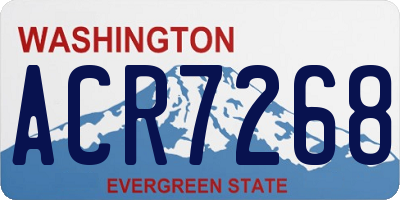WA license plate ACR7268