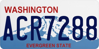 WA license plate ACR7288