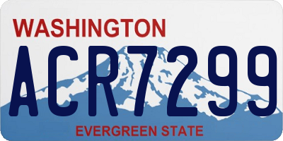 WA license plate ACR7299