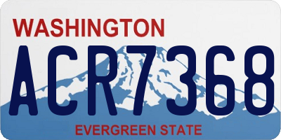 WA license plate ACR7368