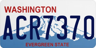 WA license plate ACR7370