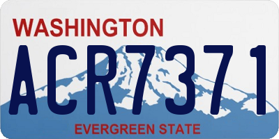 WA license plate ACR7371