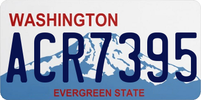 WA license plate ACR7395