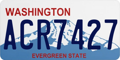 WA license plate ACR7427