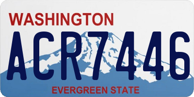 WA license plate ACR7446