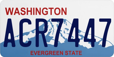 WA license plate ACR7447