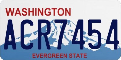 WA license plate ACR7454