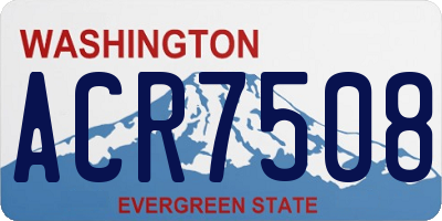 WA license plate ACR7508