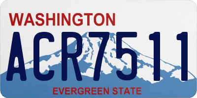 WA license plate ACR7511