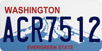 WA license plate ACR7512