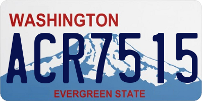 WA license plate ACR7515