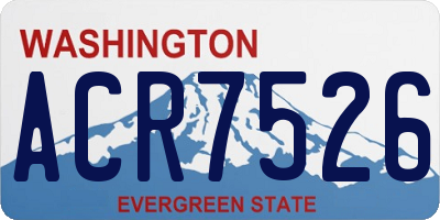 WA license plate ACR7526