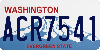 WA license plate ACR7541