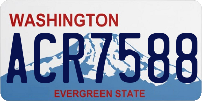 WA license plate ACR7588