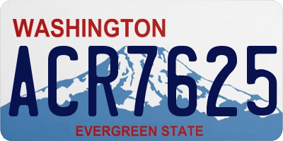 WA license plate ACR7625