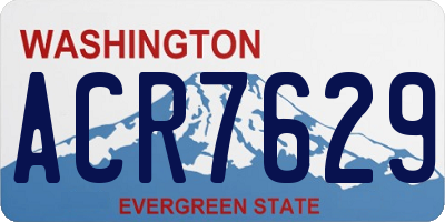 WA license plate ACR7629