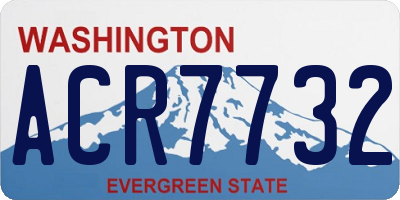 WA license plate ACR7732