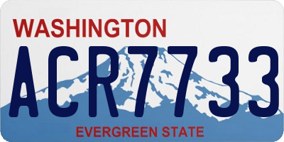 WA license plate ACR7733