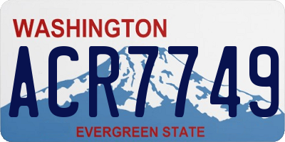 WA license plate ACR7749