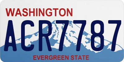 WA license plate ACR7787
