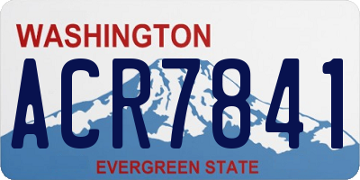 WA license plate ACR7841