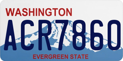 WA license plate ACR7860