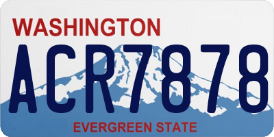 WA license plate ACR7878
