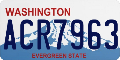 WA license plate ACR7963