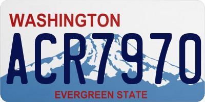 WA license plate ACR7970