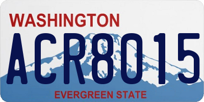 WA license plate ACR8015