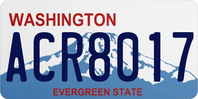 WA license plate ACR8017