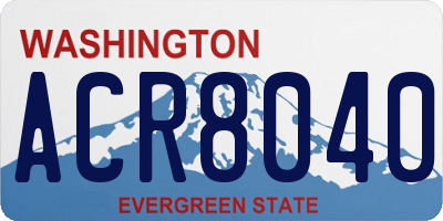 WA license plate ACR8040