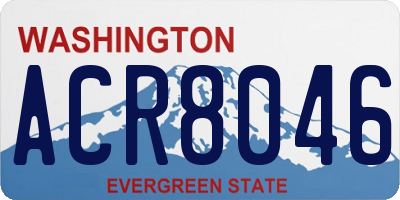 WA license plate ACR8046