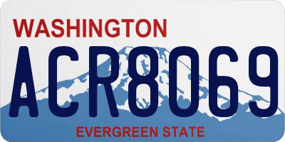 WA license plate ACR8069
