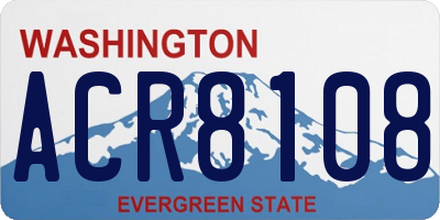 WA license plate ACR8108