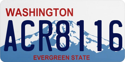 WA license plate ACR8116