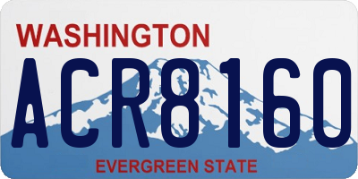 WA license plate ACR8160