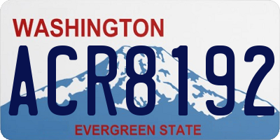 WA license plate ACR8192