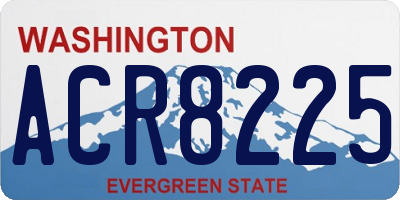 WA license plate ACR8225