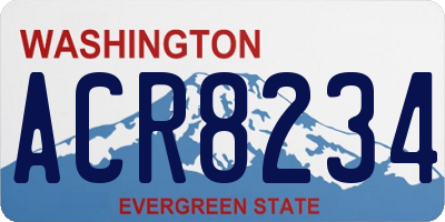 WA license plate ACR8234