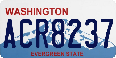 WA license plate ACR8237