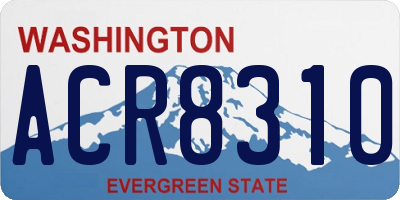 WA license plate ACR8310