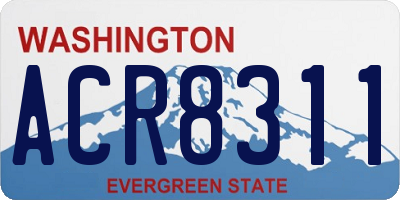 WA license plate ACR8311