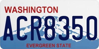 WA license plate ACR8350