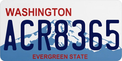 WA license plate ACR8365
